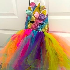 Rainbow Sequins Unicorn Costume